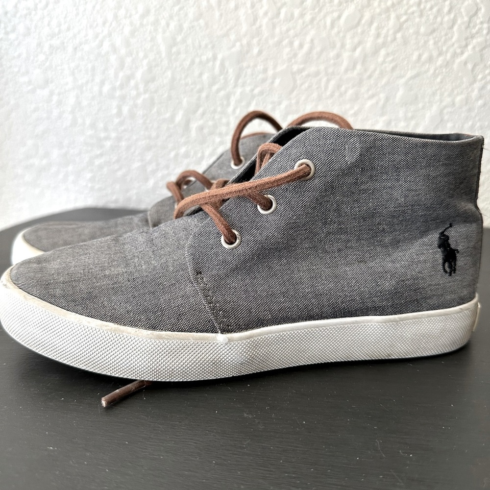 Kids.Ralph Lauren high top sneaker. Size 4